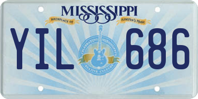 MS license plate YIL686