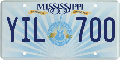 MS license plate YIL700