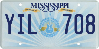 MS license plate YIL708