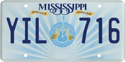 MS license plate YIL716
