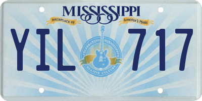 MS license plate YIL717