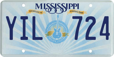 MS license plate YIL724