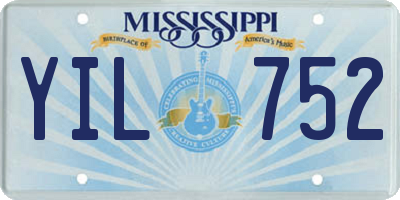 MS license plate YIL752