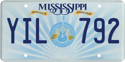 MS license plate YIL792