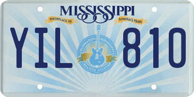 MS license plate YIL810
