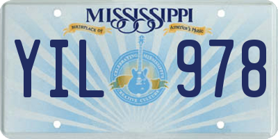 MS license plate YIL978