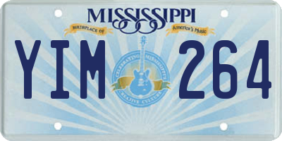 MS license plate YIM264