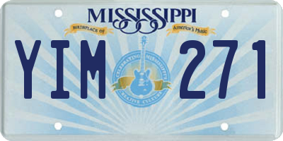 MS license plate YIM271