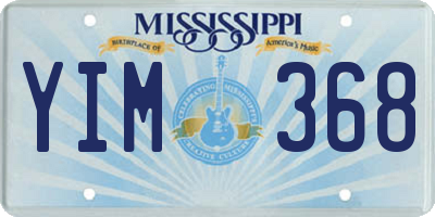 MS license plate YIM368