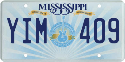 MS license plate YIM409