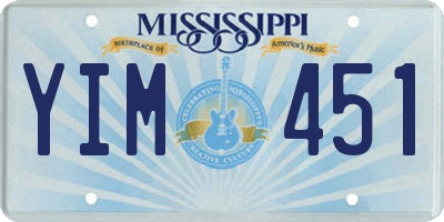 MS license plate YIM451