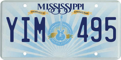 MS license plate YIM495