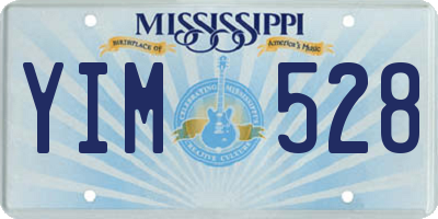 MS license plate YIM528
