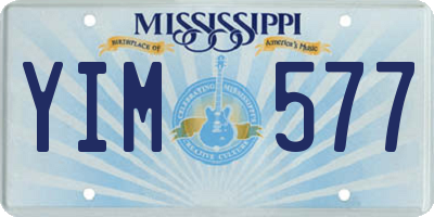MS license plate YIM577