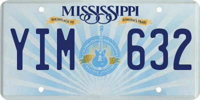 MS license plate YIM632