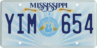 MS license plate YIM654