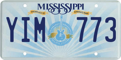 MS license plate YIM773