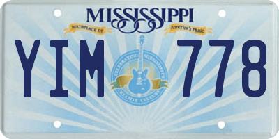 MS license plate YIM778