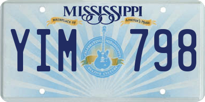 MS license plate YIM798