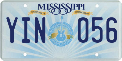 MS license plate YIN056