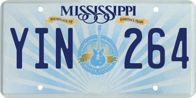 MS license plate YIN264