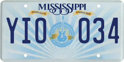 MS license plate YIO034