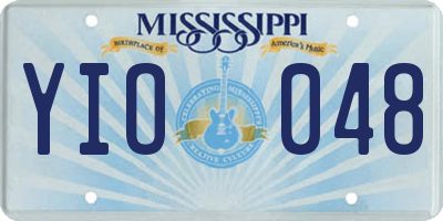 MS license plate YIO048