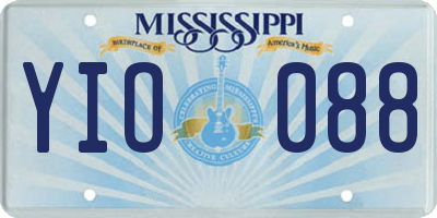 MS license plate YIO088