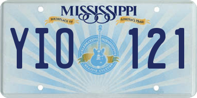 MS license plate YIO121