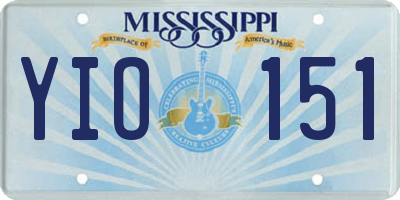MS license plate YIO151