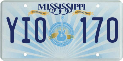MS license plate YIO170