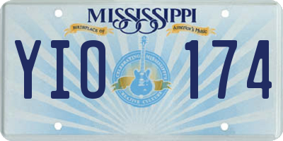 MS license plate YIO174