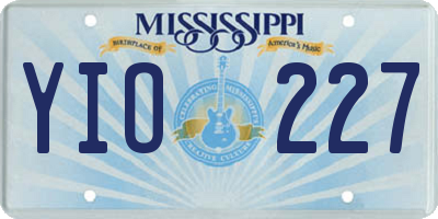 MS license plate YIO227