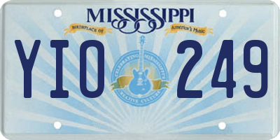 MS license plate YIO249