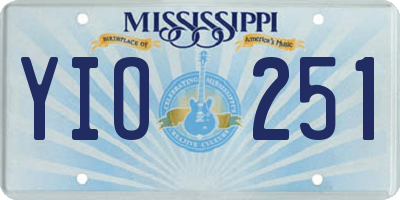 MS license plate YIO251