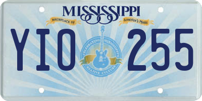 MS license plate YIO255