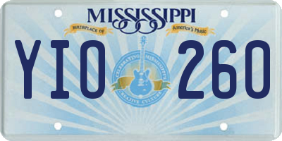 MS license plate YIO260