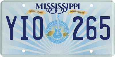 MS license plate YIO265