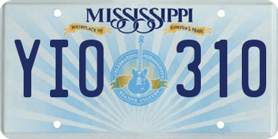 MS license plate YIO310