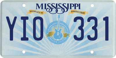 MS license plate YIO331