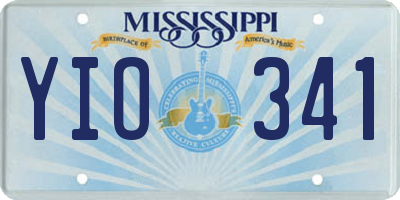 MS license plate YIO341