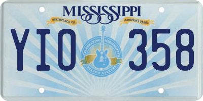 MS license plate YIO358