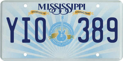 MS license plate YIO389