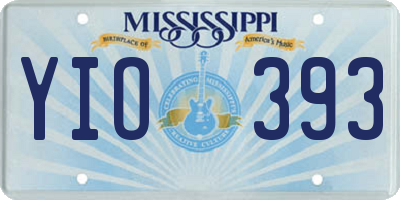 MS license plate YIO393