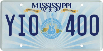 MS license plate YIO400