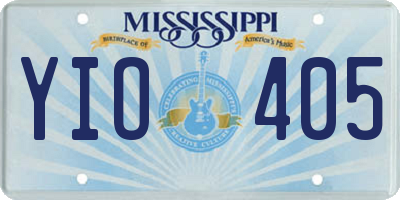 MS license plate YIO405