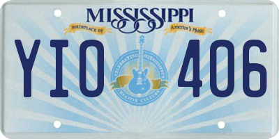 MS license plate YIO406