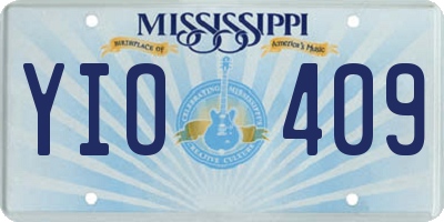 MS license plate YIO409