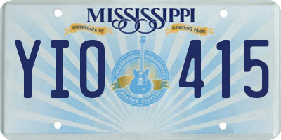 MS license plate YIO415