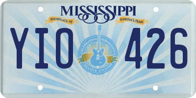 MS license plate YIO426